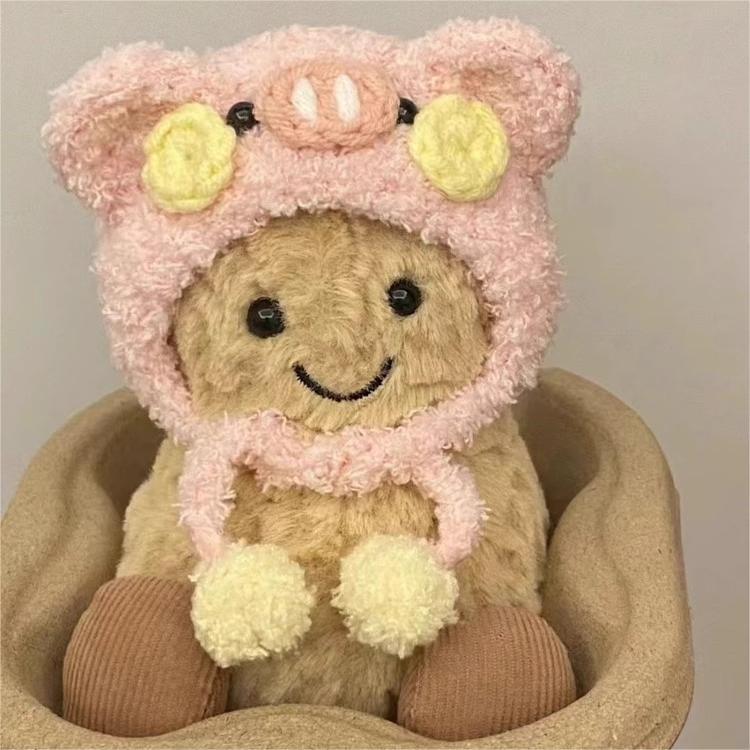 Piggy Hoodie Outfit fits Jellycat Peanut-sized plush