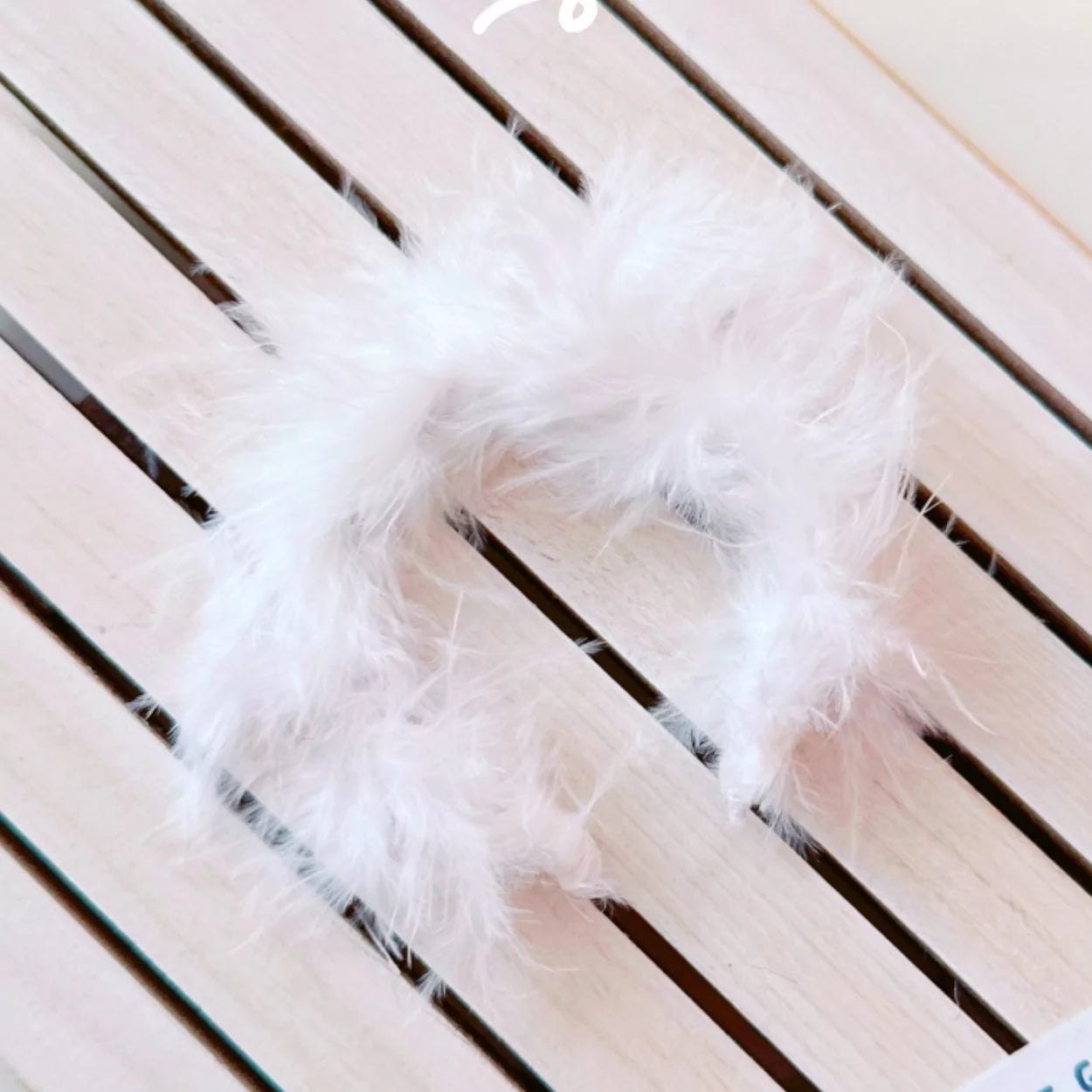Handmade Fluffy White Headband