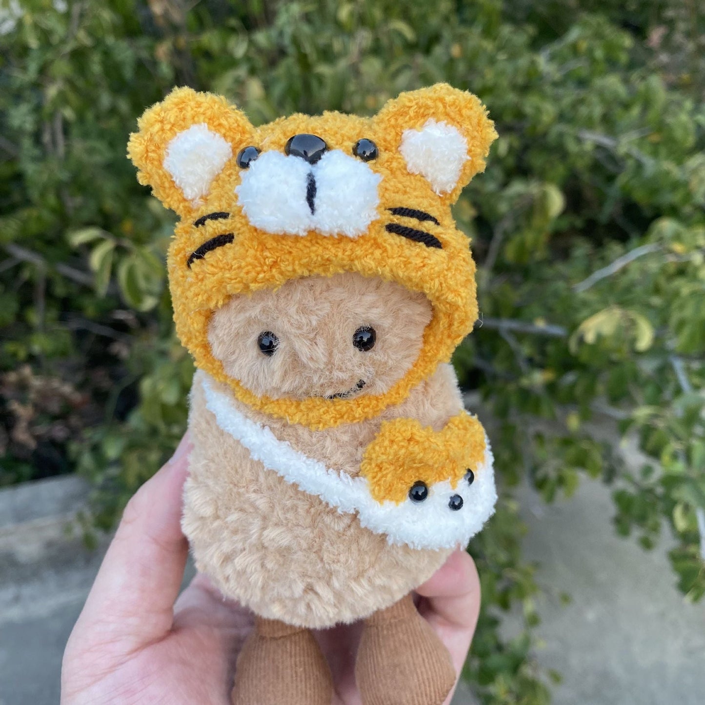 Tiger Hat Outfit fits Jellycat Peanut-sized plush