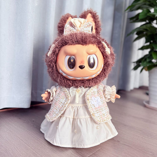 Handmade Elegant Cream Tweed Outfit fit Zimomo