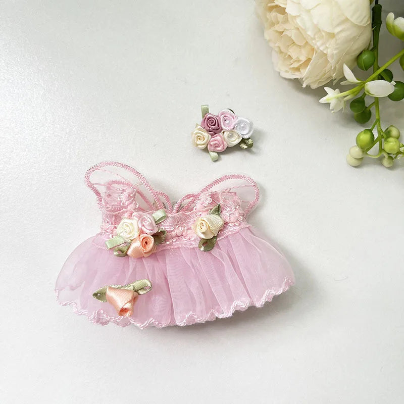 Handmade Pink Floral Princess Dress Outfit