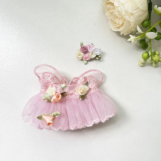 Handmade Pink Floral Princess Dress Outfit