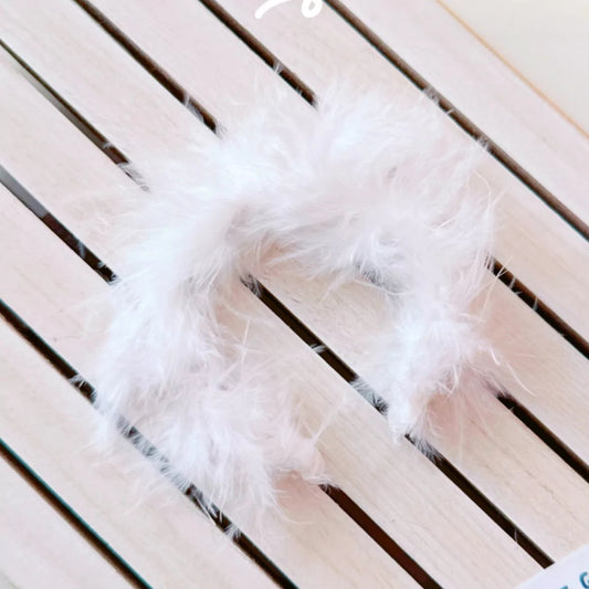Handmade Fluffy White Headband